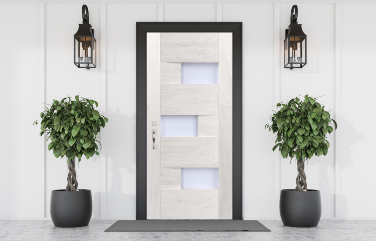 טפט מדבקה לעיצוב מחדש של הדלת דגם 149 White Wood