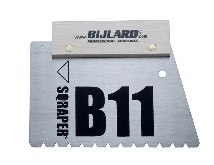 כף מריחה משוננת B11 למריחת דבק פרקט