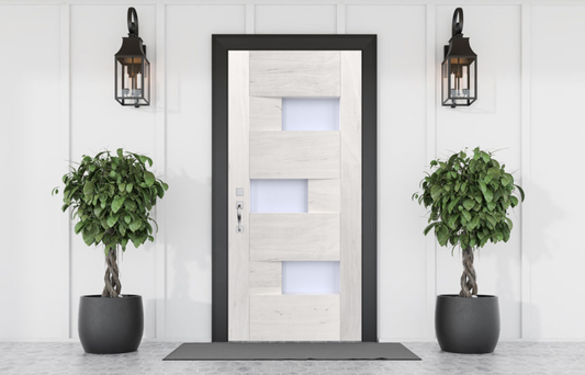 טפט מדבקה לעיצוב מחדש של הדלת דגם 149 White Wood