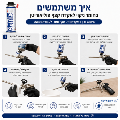חומר ניקוי לאקדח קצף פוליארטן