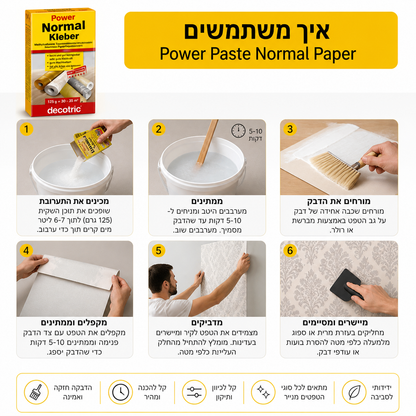 דבק לטפטים Power Paste Normal Paper
